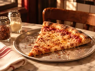 Illustrative photograph of a large NYC pizza slice.